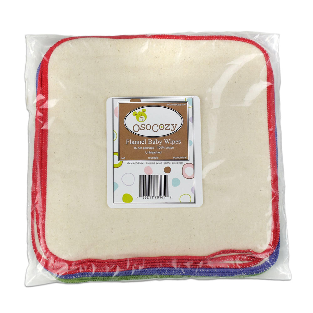 OsoCozy wipes feature colorful stitching, adding style to diaper bag organization.