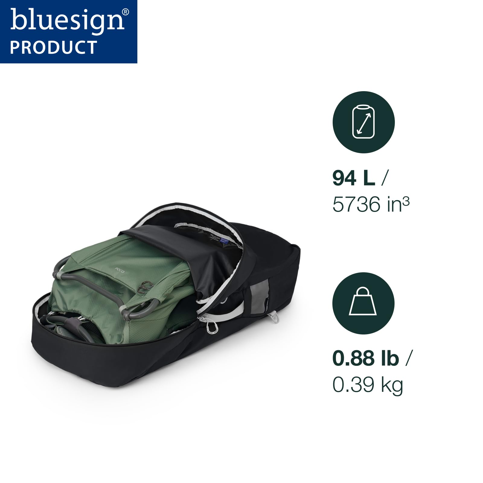Osprey Poco Carry Case shows removable shoulder strap for flexible travel carry.