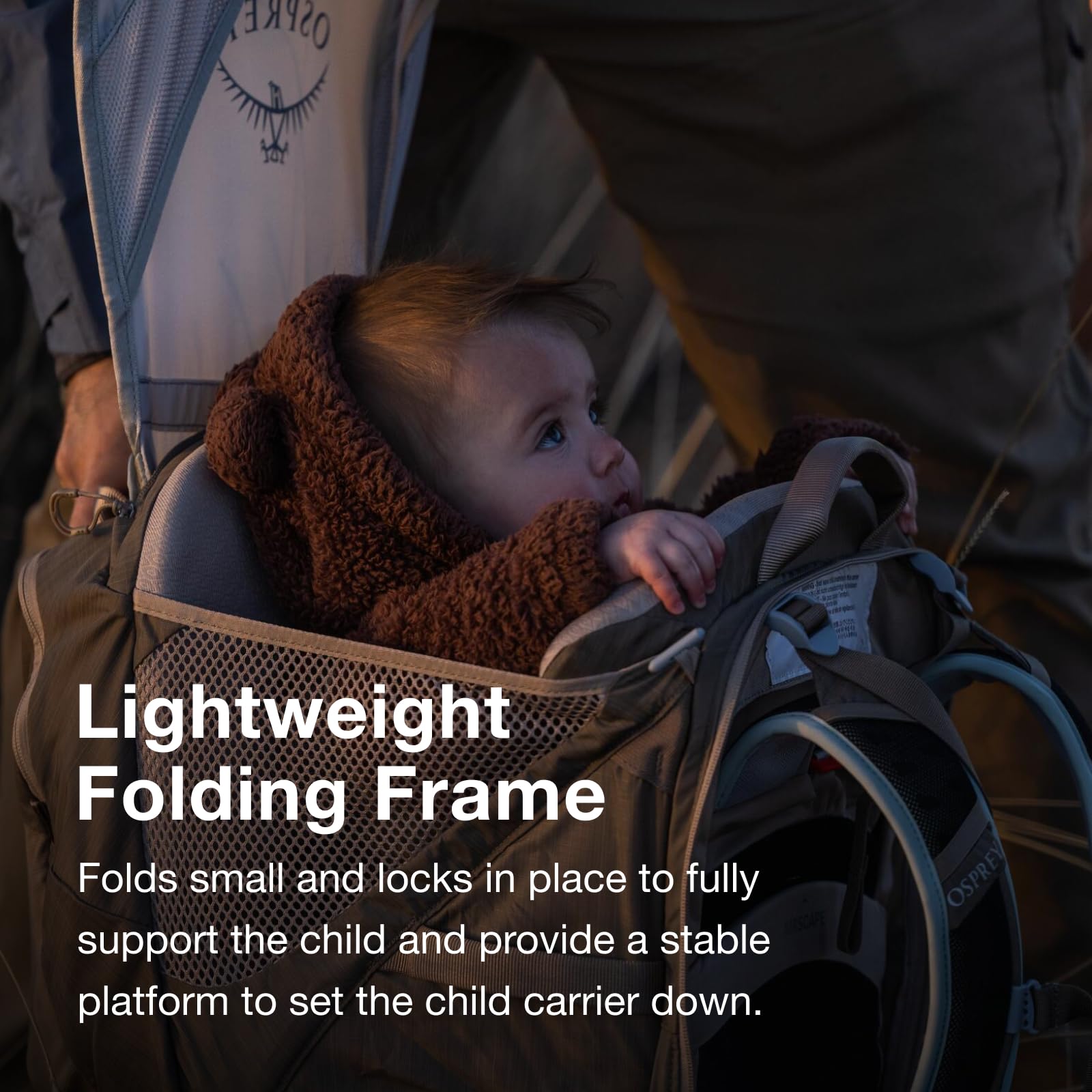 Osprey Poco LT adjustable-torso adapts to multiple caregivers.