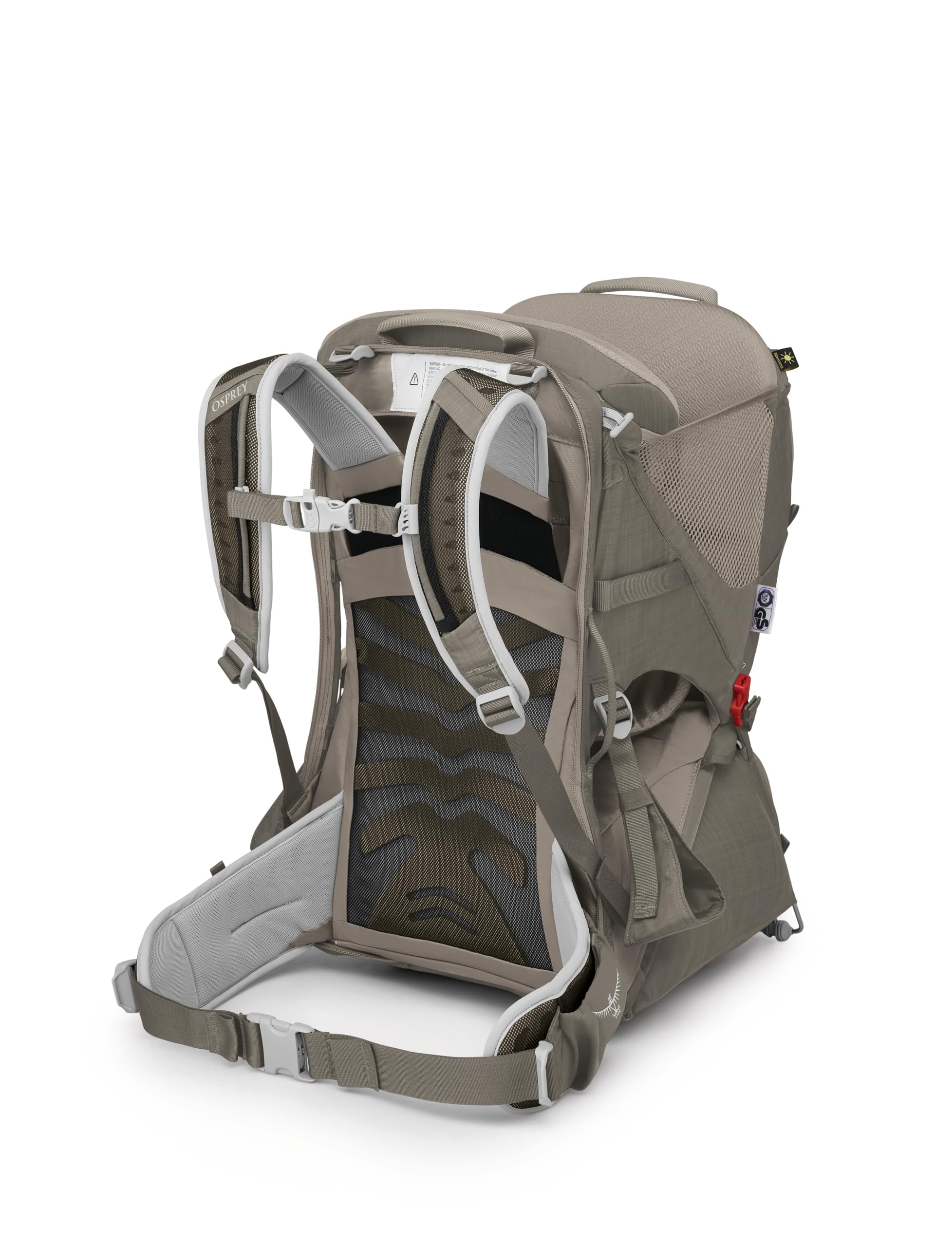 Osprey Poco LT built-in sunshade provides shade during sunny outings