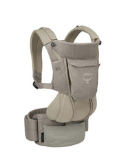 Osprey Poco LT sunshade deployed for sun protection on a sunny trail