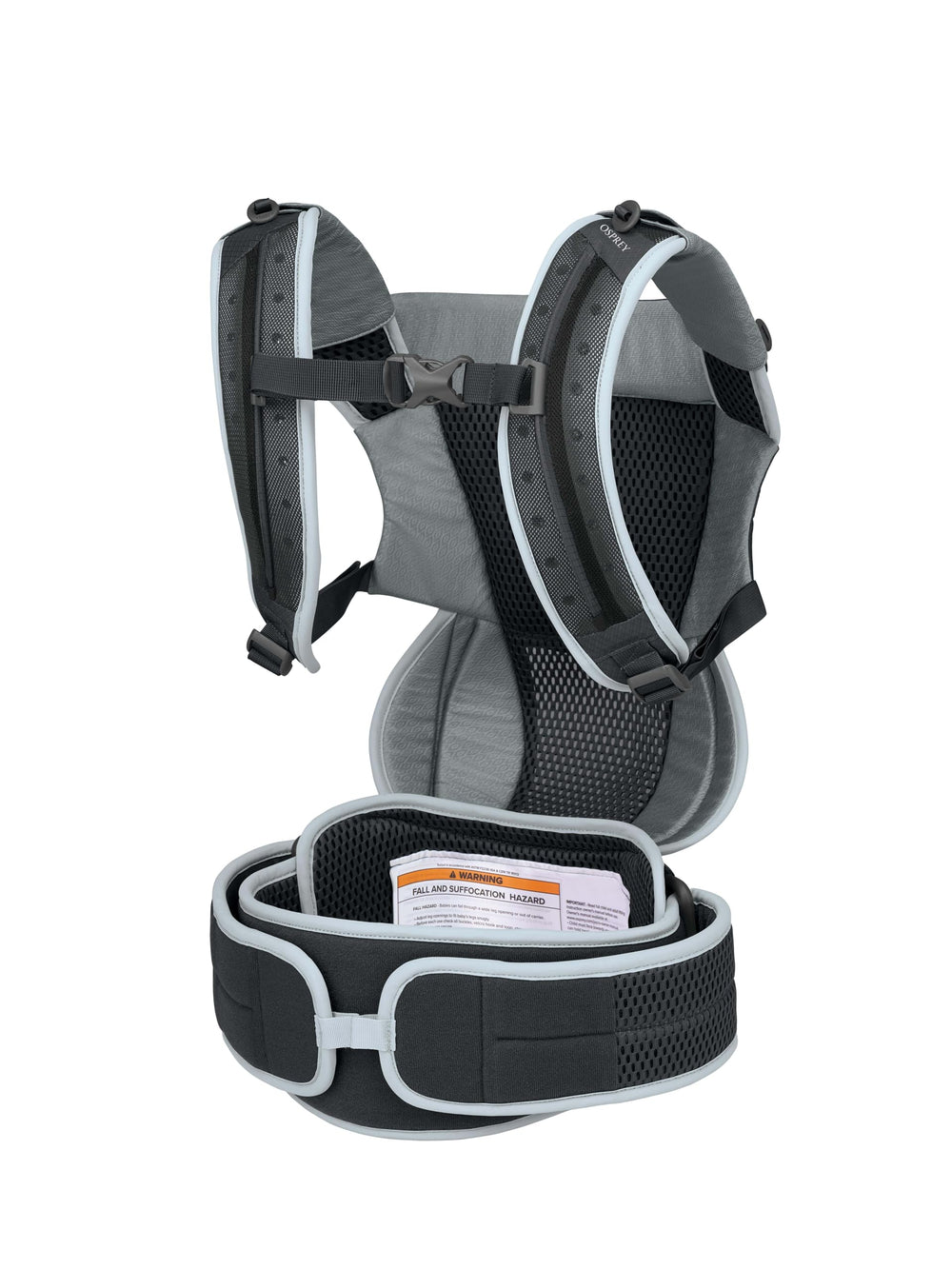 Osprey Poco Soft 3D mesh seat keeps baby cool in the ergonomic position