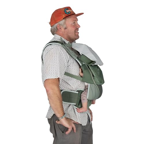 Osprey Poco Soft fold away headrest offers newborn support and tucks away later