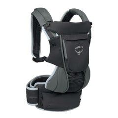 Osprey Poco Soft shoulder straps provide breathable comfort for long walks with baby