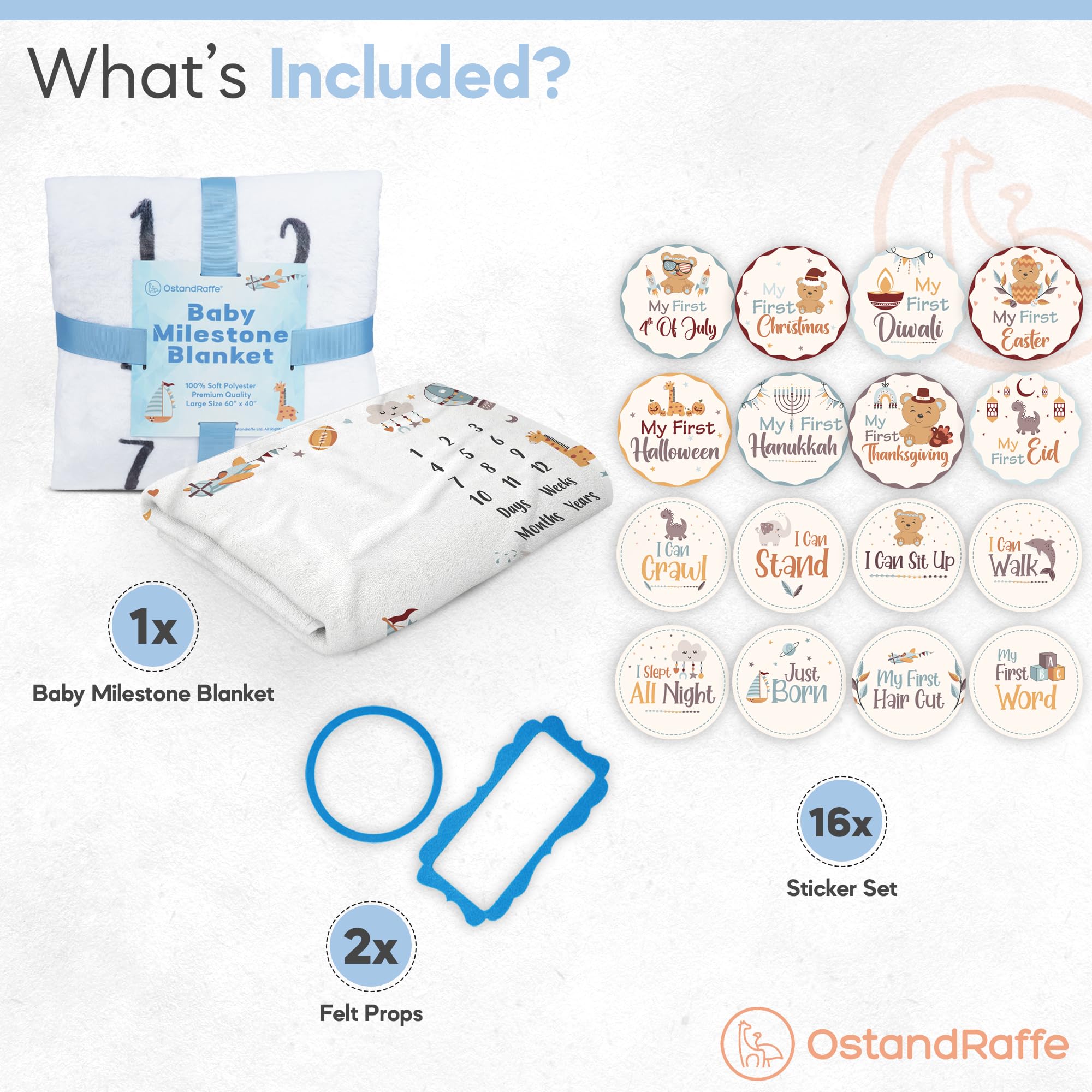 OSTANDRAFFE ultra-soft fleece close-up highlighting gentle baby skin