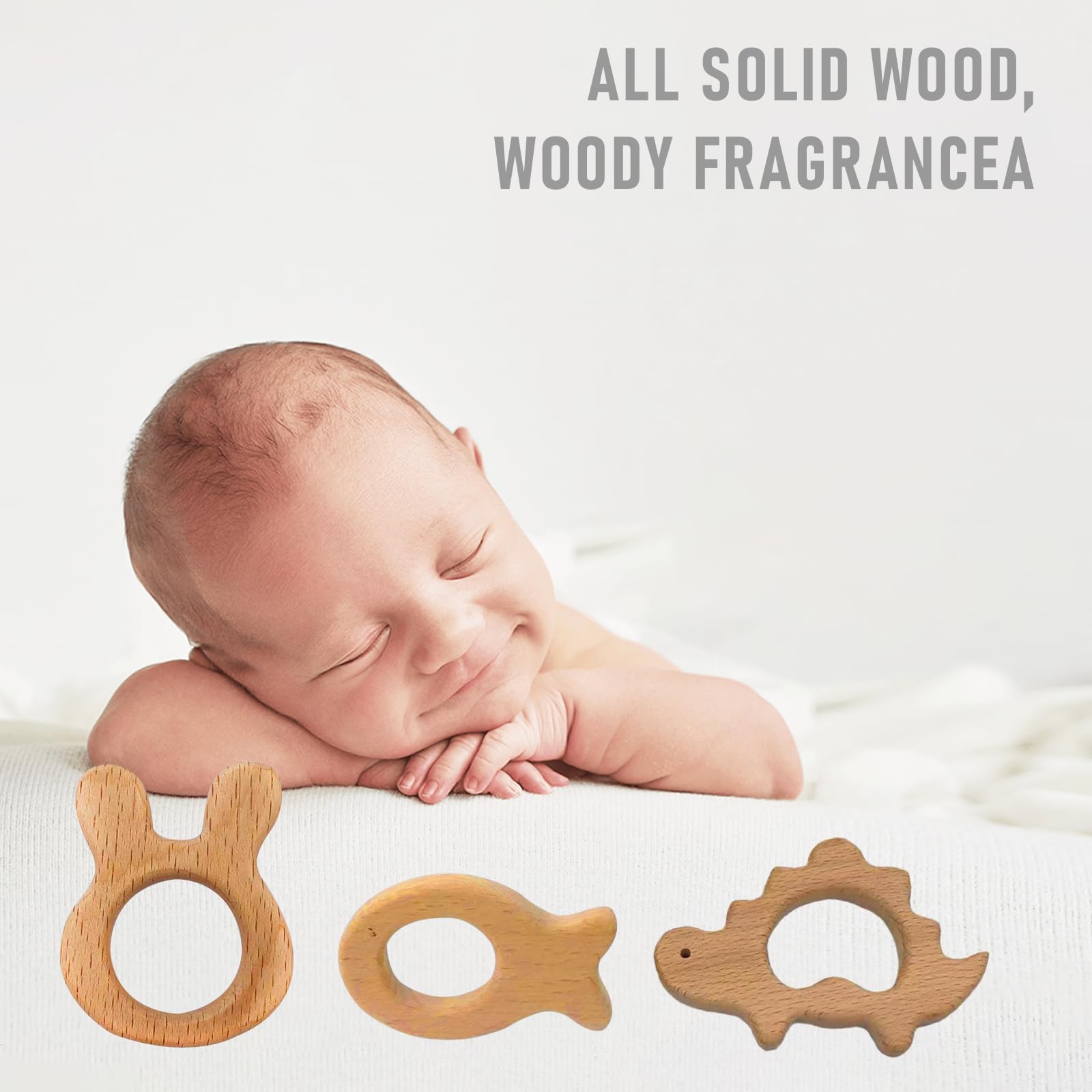 OSTTRPO wooden teether whale aids soothing gums during early exploration