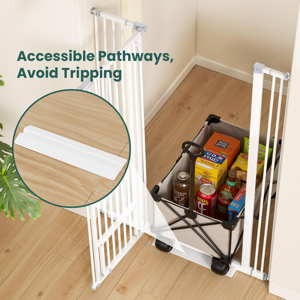 Ostutry auto-close double-lock system demonstrates secure passage.