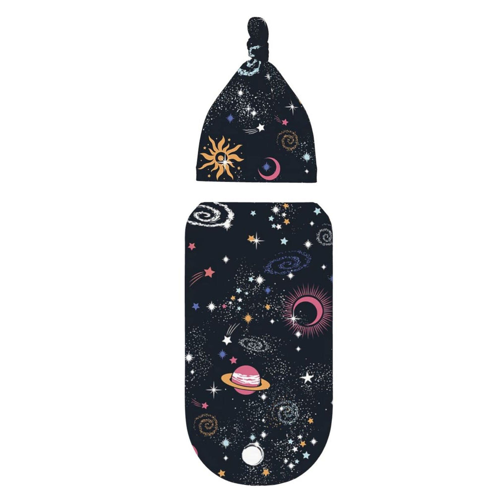 Osvbs swaddle in galaxy colors for photo-ready outfits.