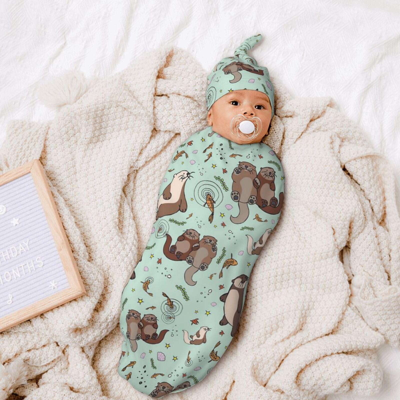 Osvbs swaddle blanket fabric closeup highlights breathable no-zip design for calm swaddling