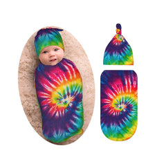 Osvbs Tie Dye Newborn Swaddle Blanket with soft, breathable fabric for gentle naps.