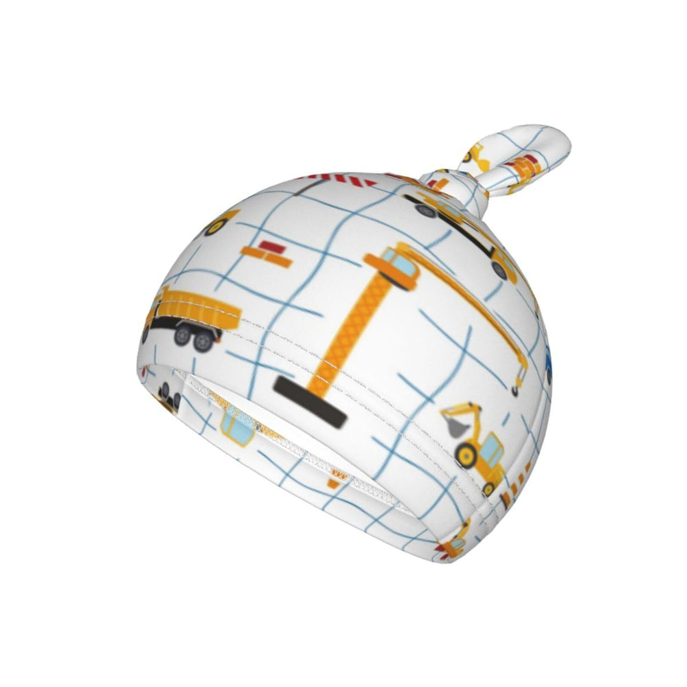 Osvbs trucks adjustable knot hat showing secure, customizable fit for newborns.