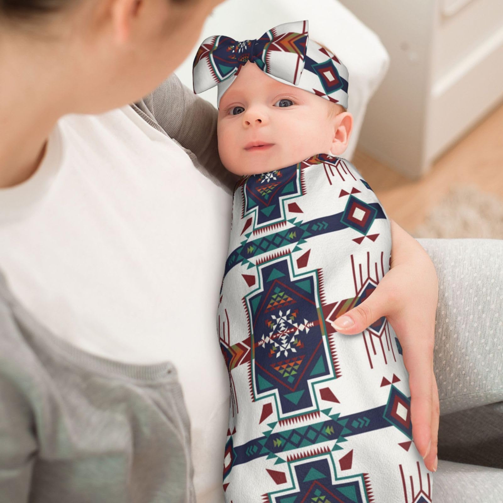 Osvbs Western Southwest pattern detail—Aztec-inspired print adds visual appeal to photos.