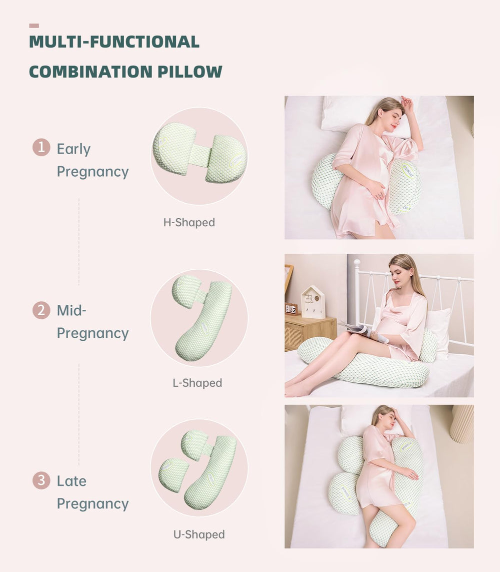 Oternal pregnancy pillow belly-support helps cradle the belly for reduced strain