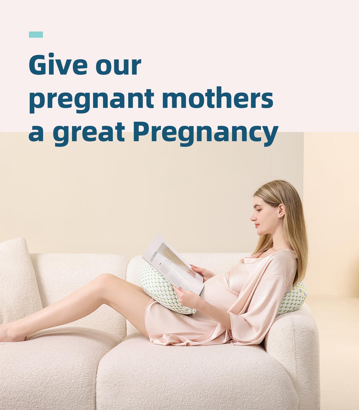 Oternal pregnancy pillow compact-portable design travels easily for on-the-go rest.