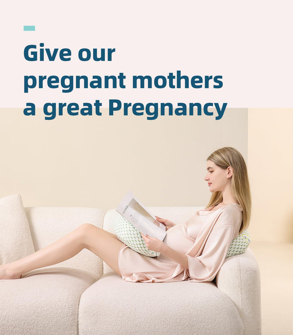 Oternal pregnancy pillow compact-portable design travels easily for on-the-go rest.