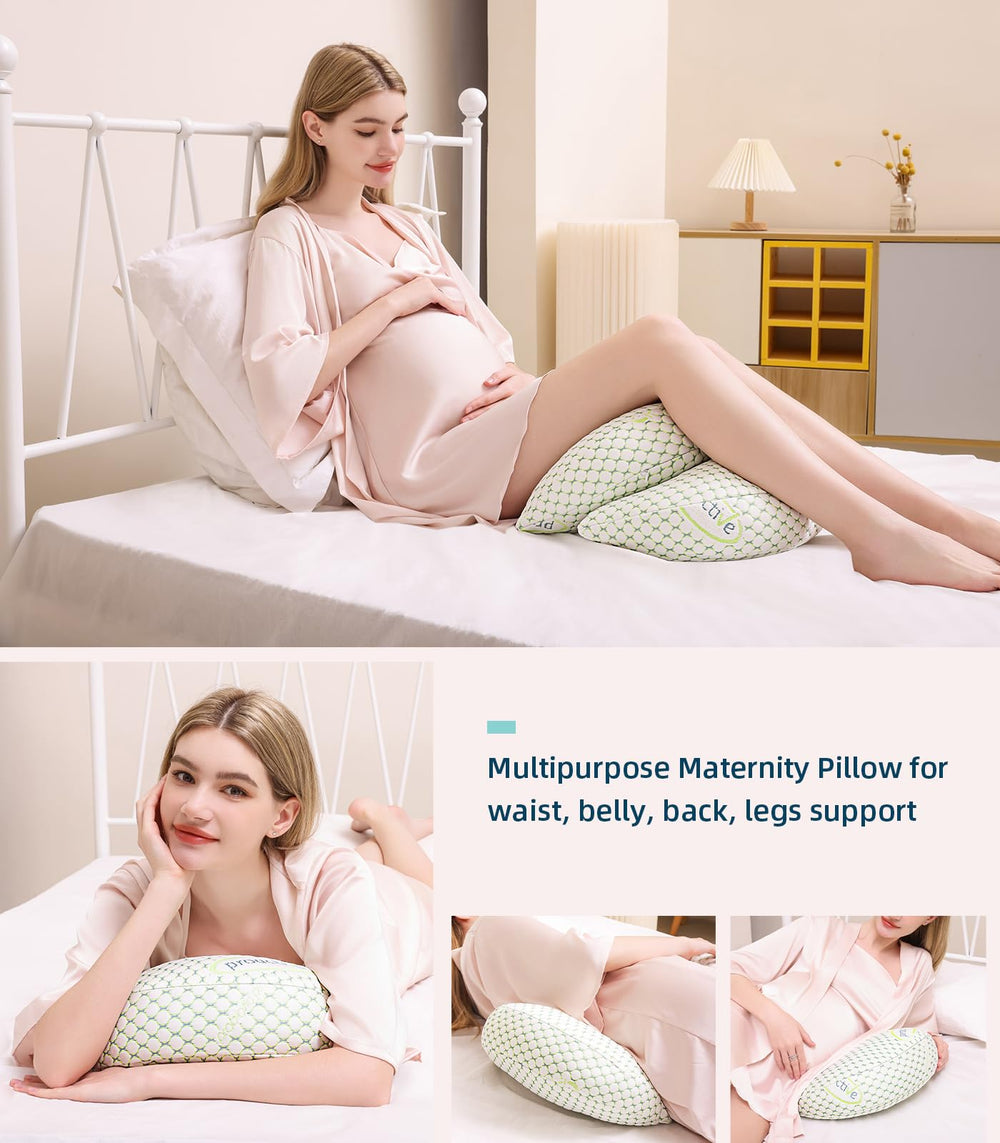 Oternal pregnancy pillow detachable cover is machine washable for fresh use.