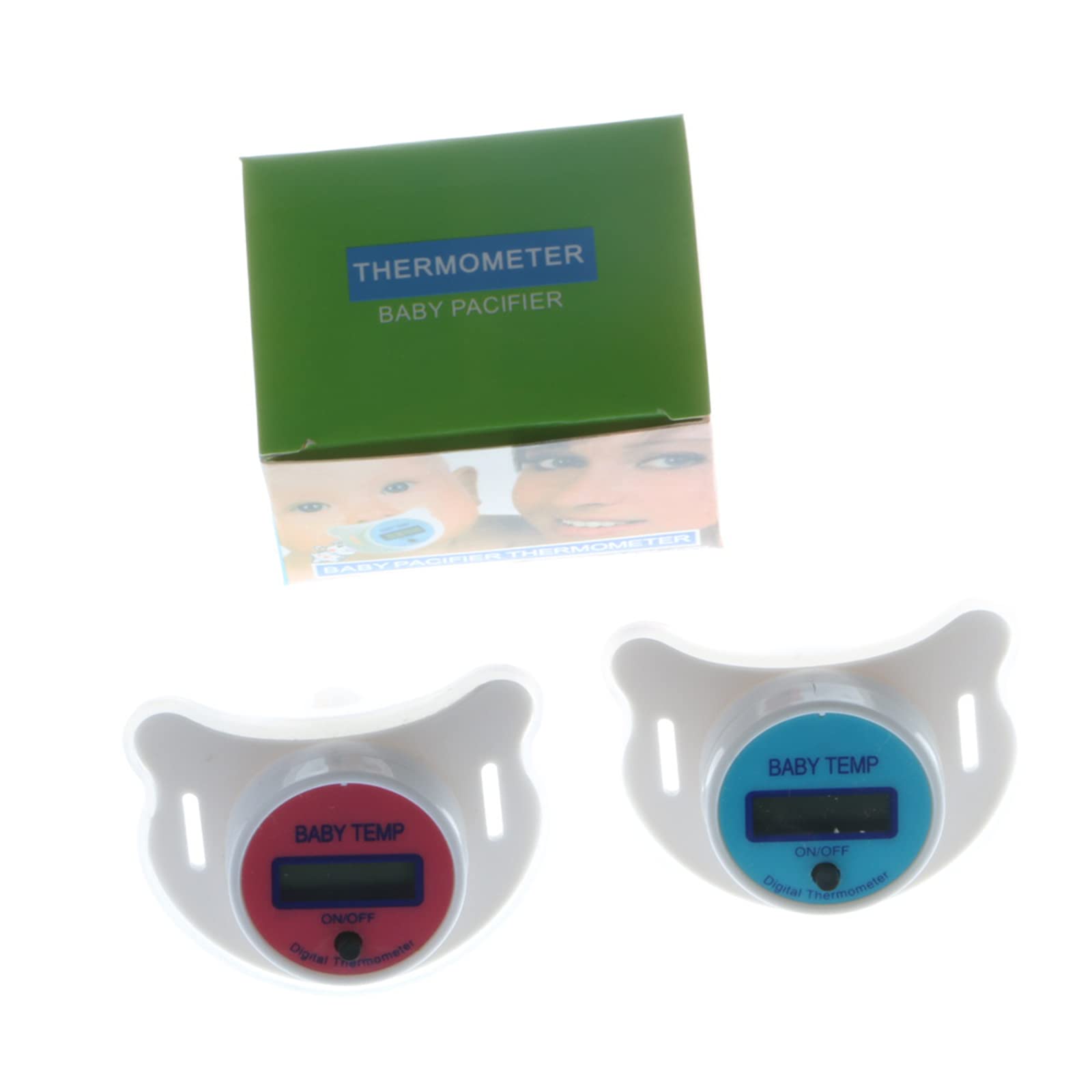 OTGO thermometer pacifier soft-plastic pink enables gentle temperature monitoring for babies.