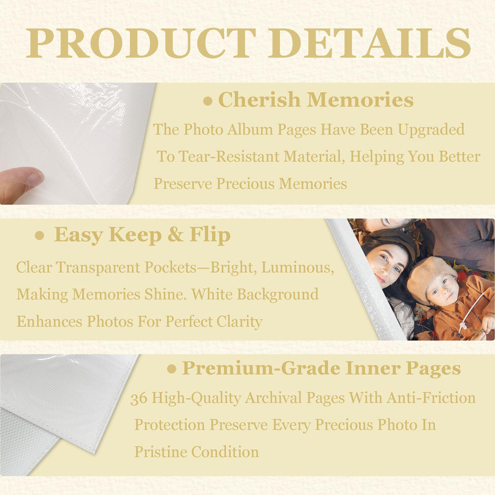 OTKBD Preppy Christmas Photo Album holds standard 4x6 photos with neat organization.