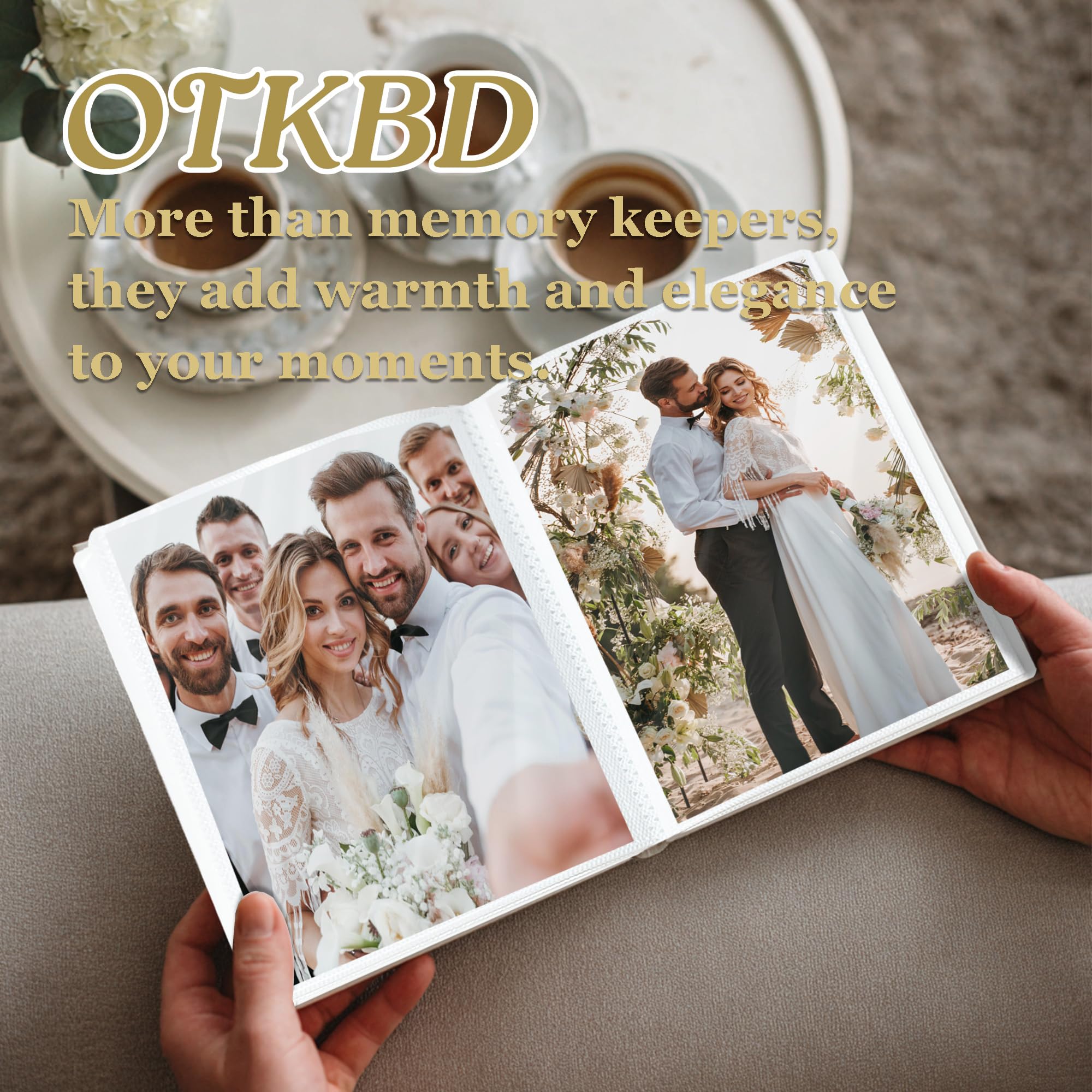 OTKBD Preppy Christmas Photo Album wreath detail captures vintage charm for heirloom-worthy keepsakes.