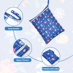OTraki baby wet bag with zipper and handle for easy transport
