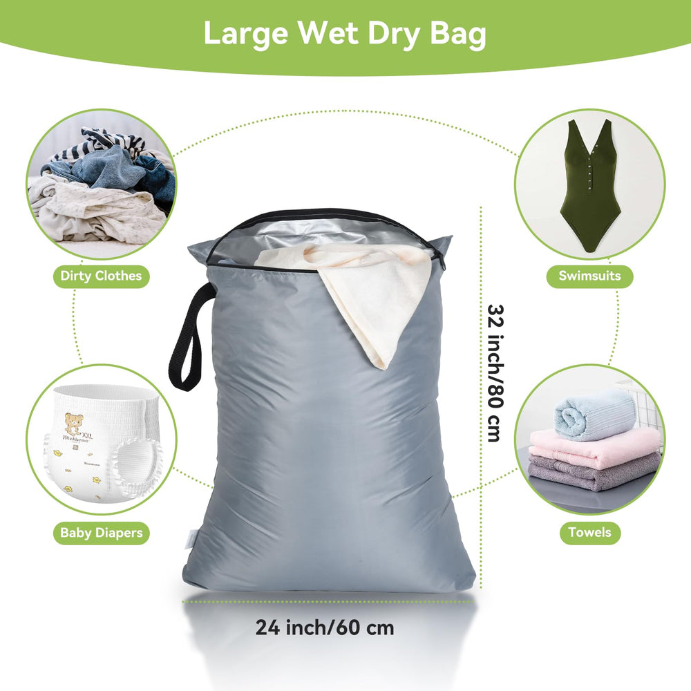OTraki wet bag features a zippered handle for easy carrying.