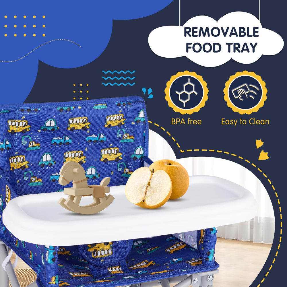 Otrolepota attaches to adult chair for stable mealtime assistance