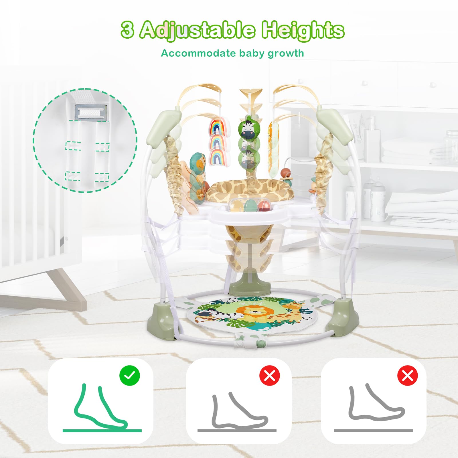Otrolepota hanging toys encourage reaching and grabbing during sessions.