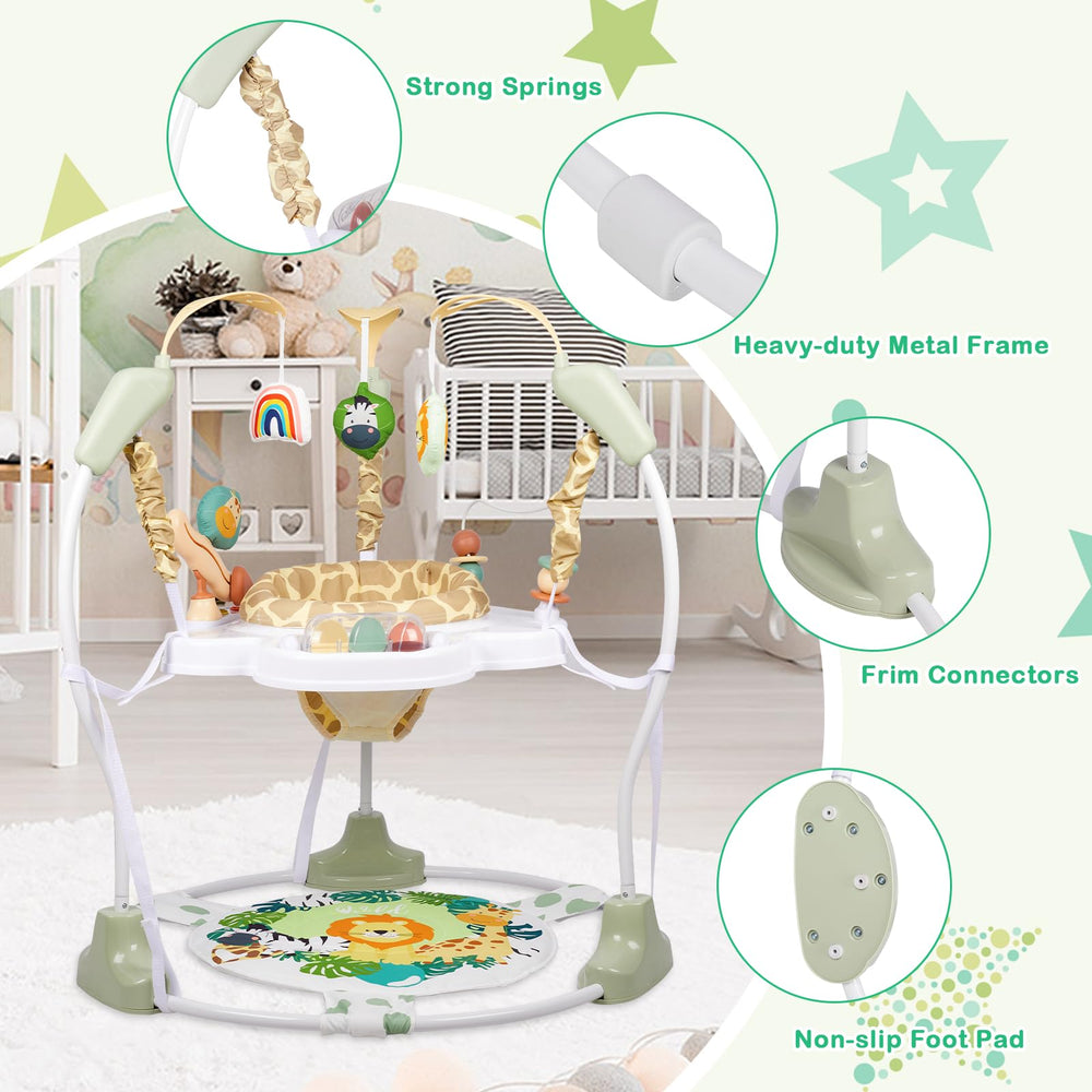 Otrolepota sturdy metal frame provides stable, safe play sessions.