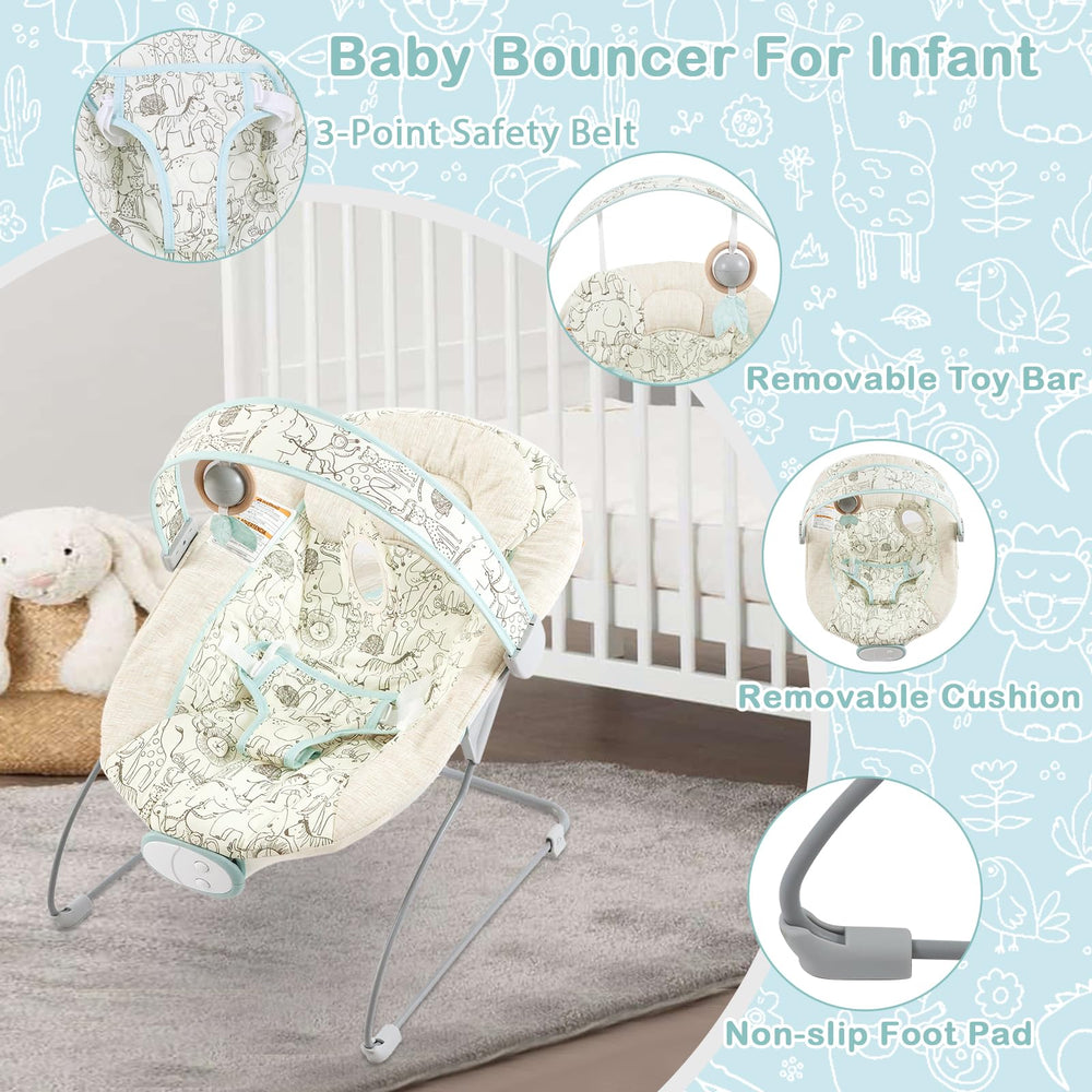 Otrolepota Baby Bouncer compact-travel size suits busy families on the go.