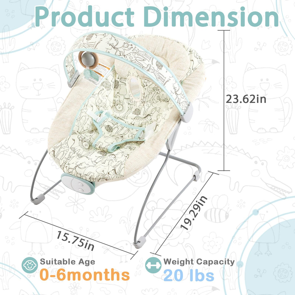 Otrolepota Baby Bouncer hanging toy view showcases interactive playtime for newborns.