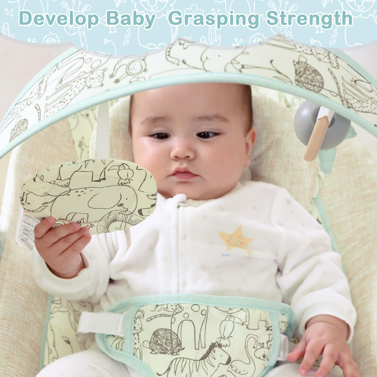 Otrolepota Baby Bouncer portable design makes relaxing sessions easy anywhere.