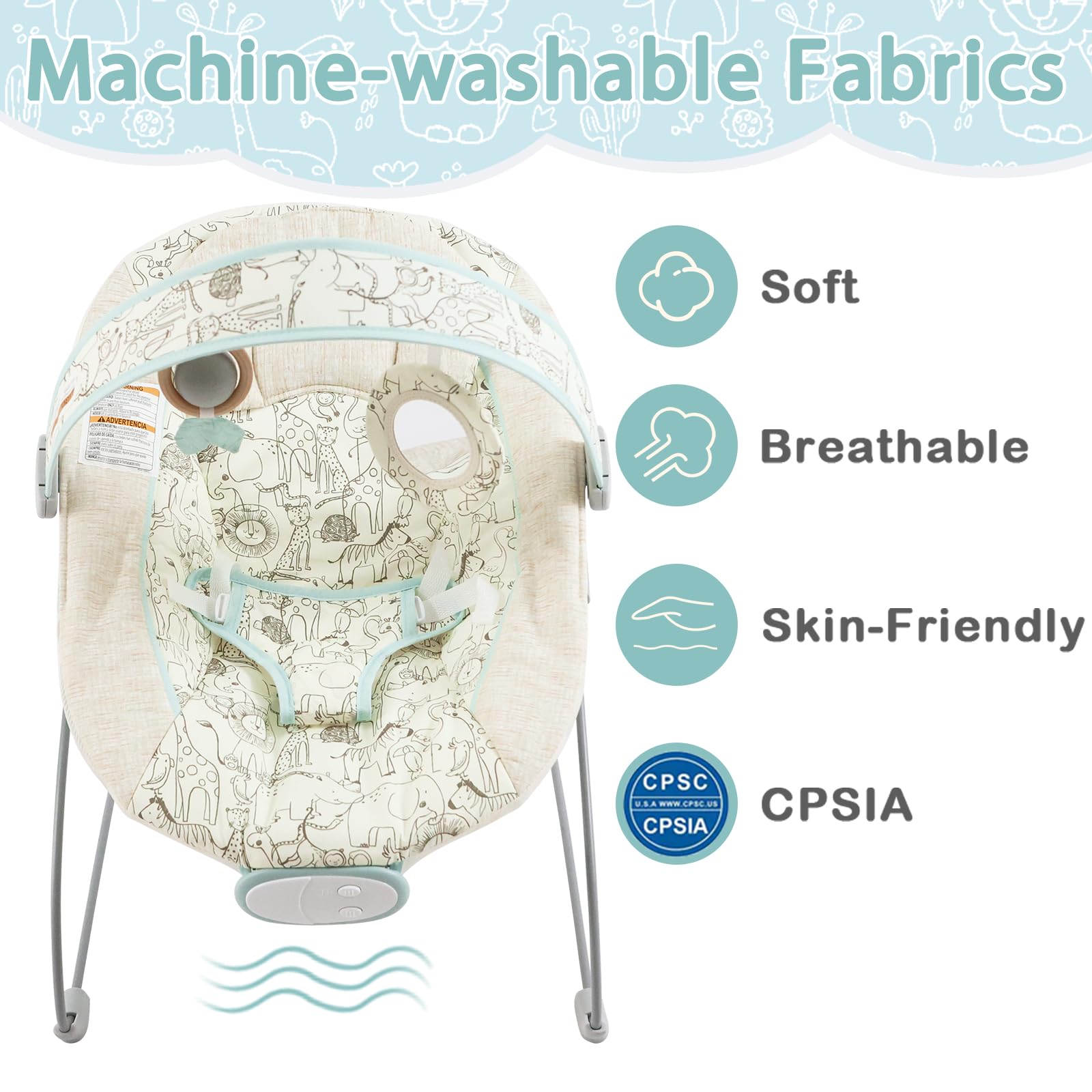 Otrolepota Baby Bouncer soft-seat focuses on comfort and support for infants.
