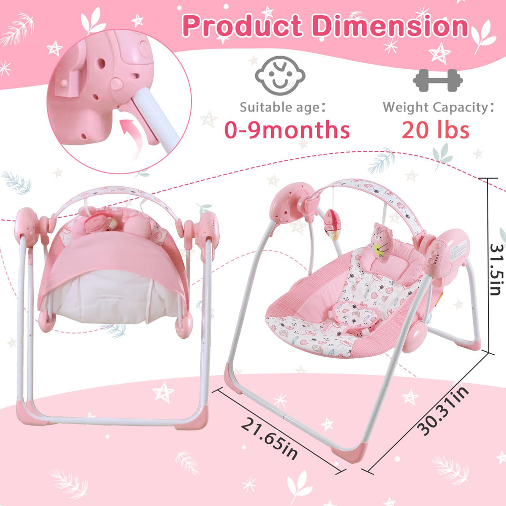 Otrolepota baby swing 5-speed controls offer customizable motion for growing infants.
