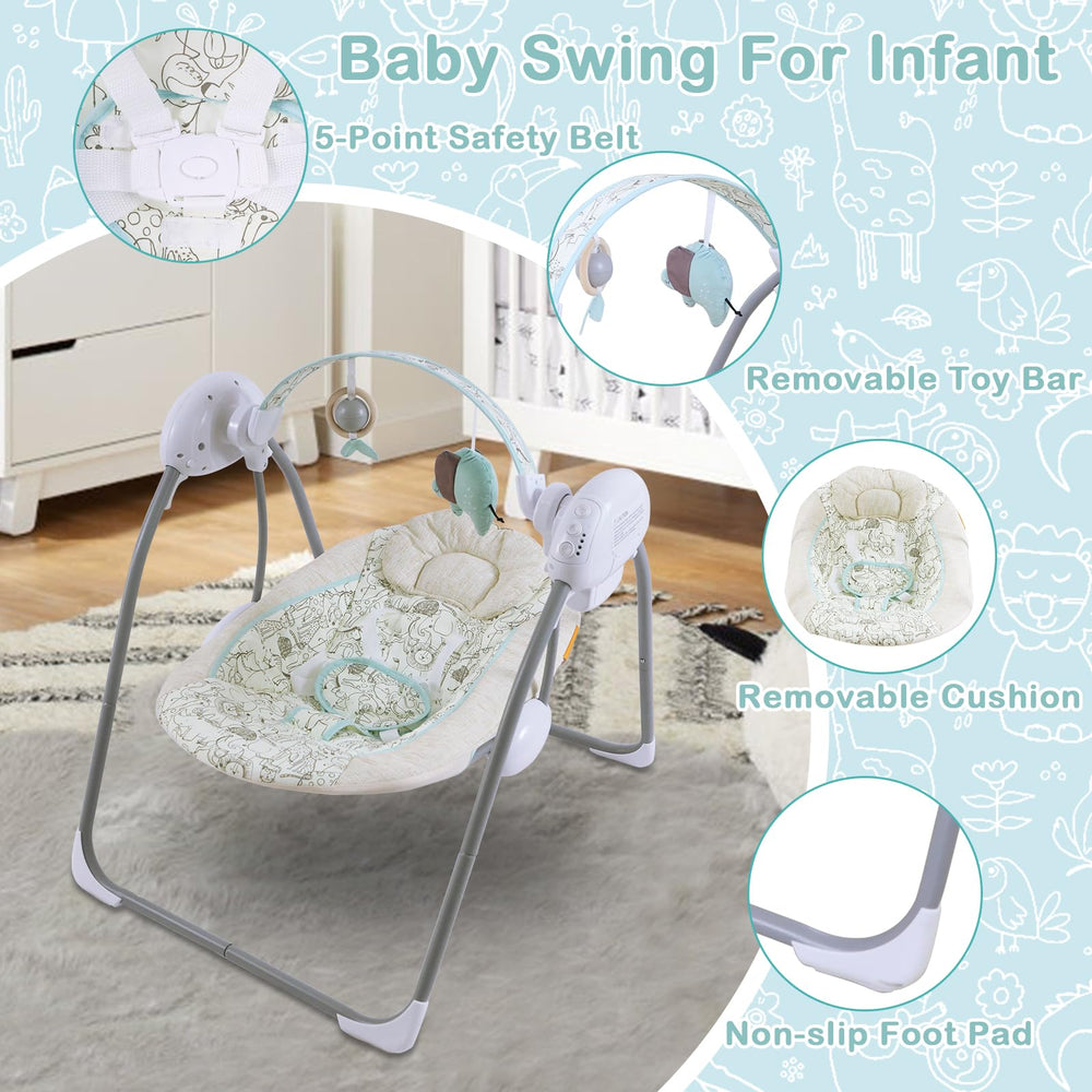 Otrolepota baby swing five point harness for secure seating