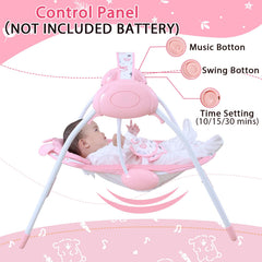Otrolepota baby swing music speaker provides calming melodies for babies.