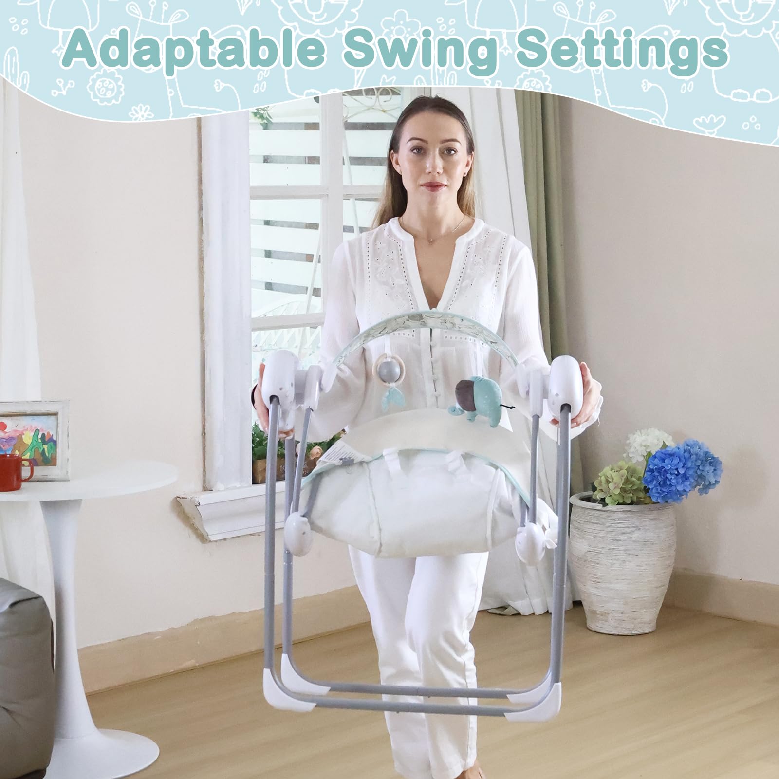 Otrolepota baby swing portable battery powered for use anywhere