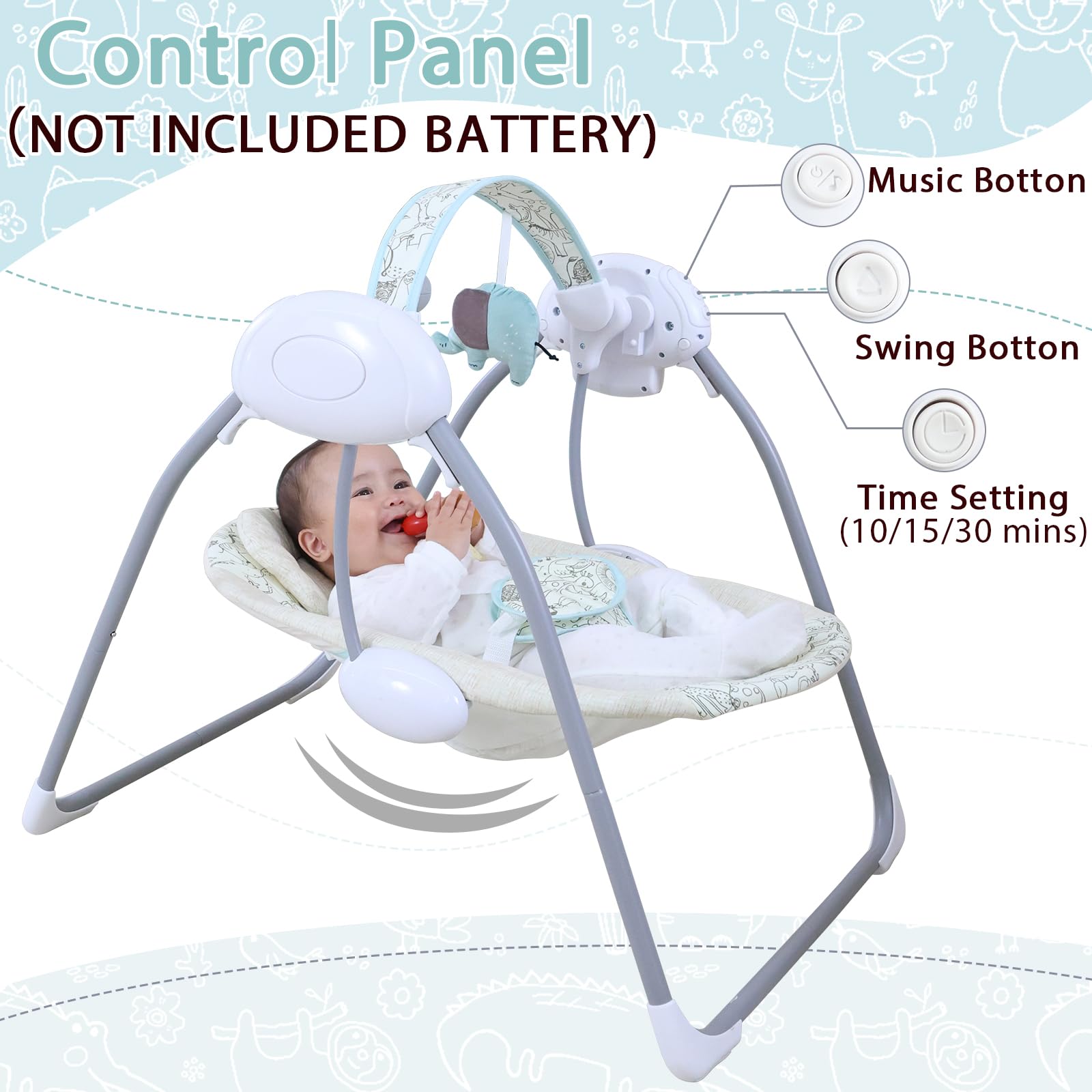 Otrolepota baby swing soft cushion providing cozy support for infants
