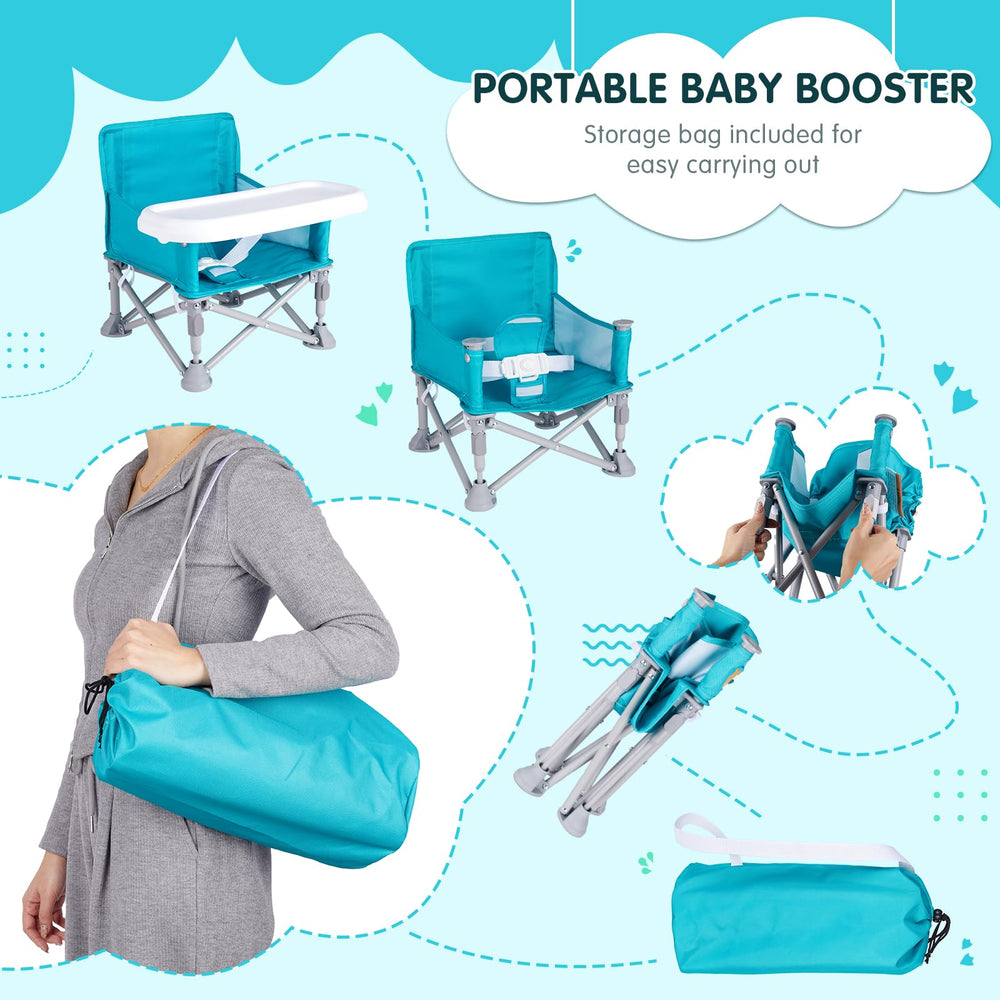 Otrolepota booster seat at dining table ready for toddler meals.