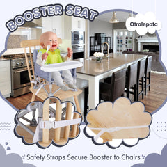 Otrolepota compact travel booster seat folded for easy carrying during trips.