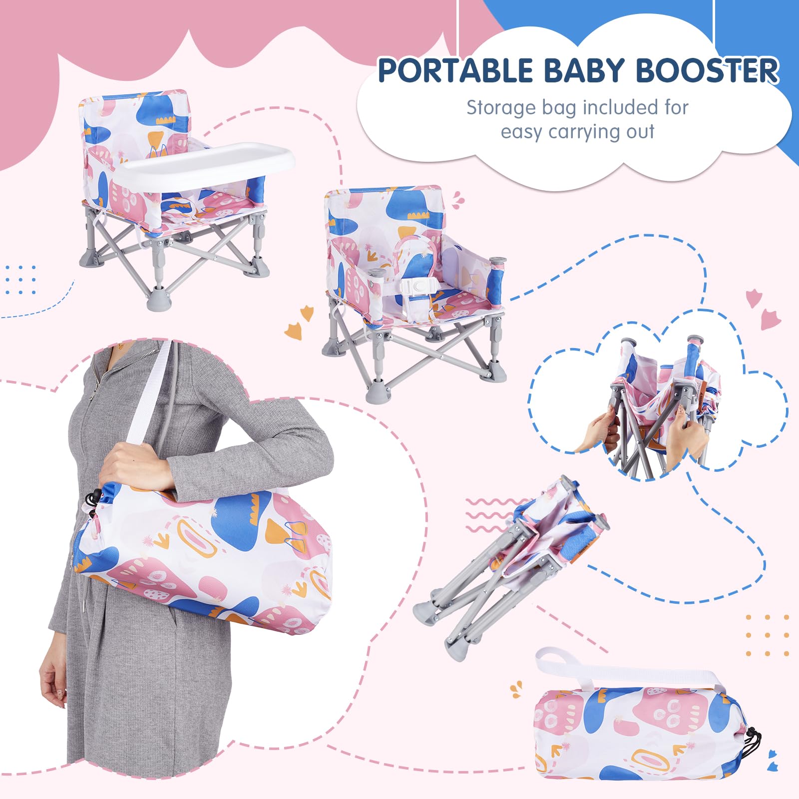 Otrolepota dining-table booster with attachment harness for safe sit-down meals.