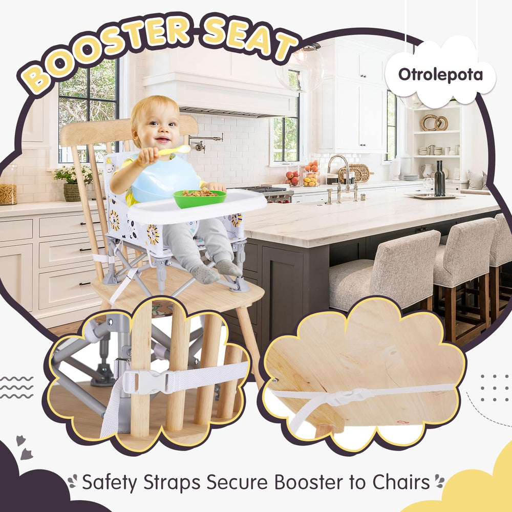 Otrolepota safety belt and straps secure toddler during meals.