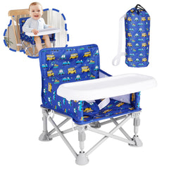 Otrolepota portable baby chair folding booster seat with tray for on-the-go meals
