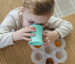 OtterLove unbreakable silicone cup after drop demonstrates shatterproof design.