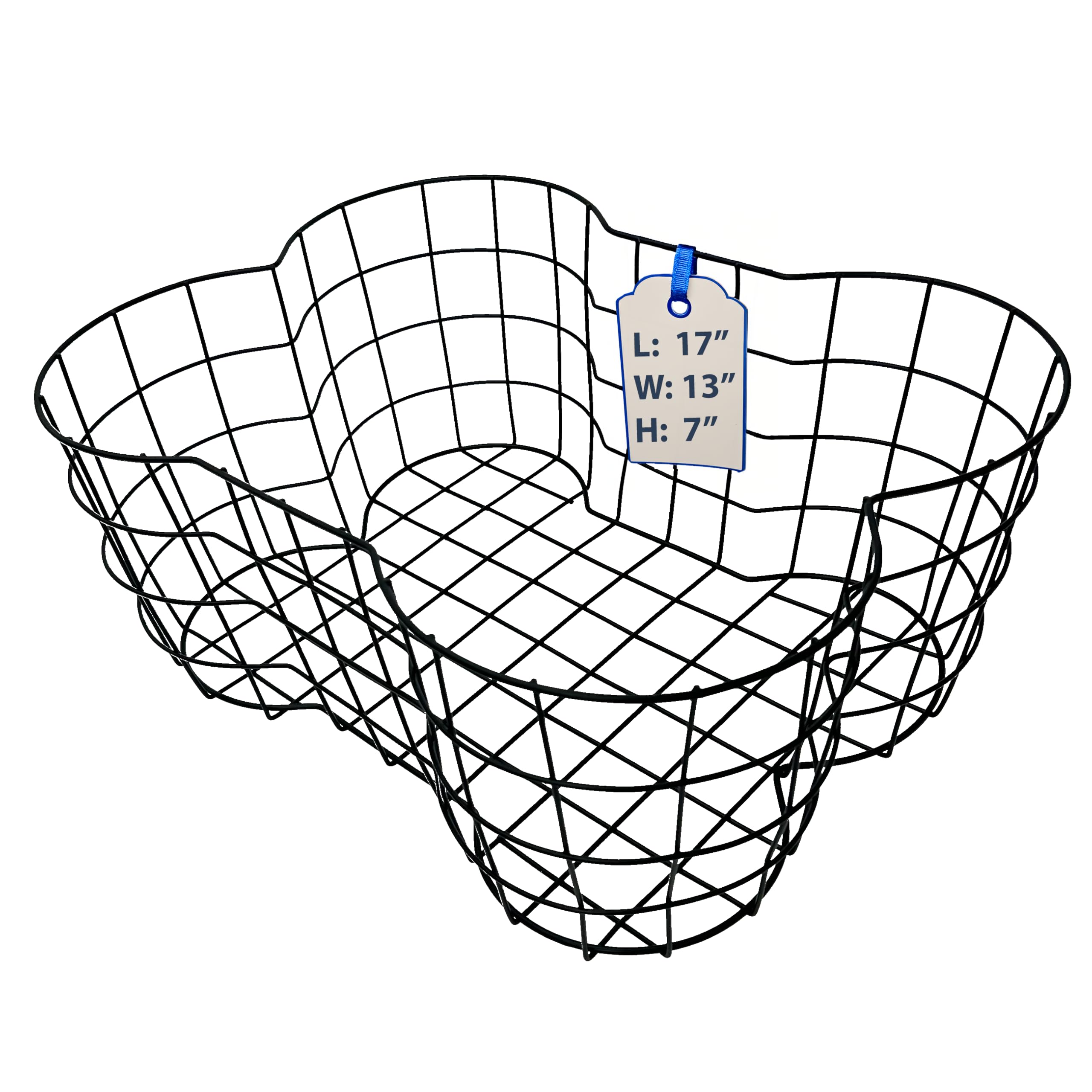 OtterPets metal dog toy basket bone shape front view showing organized storage