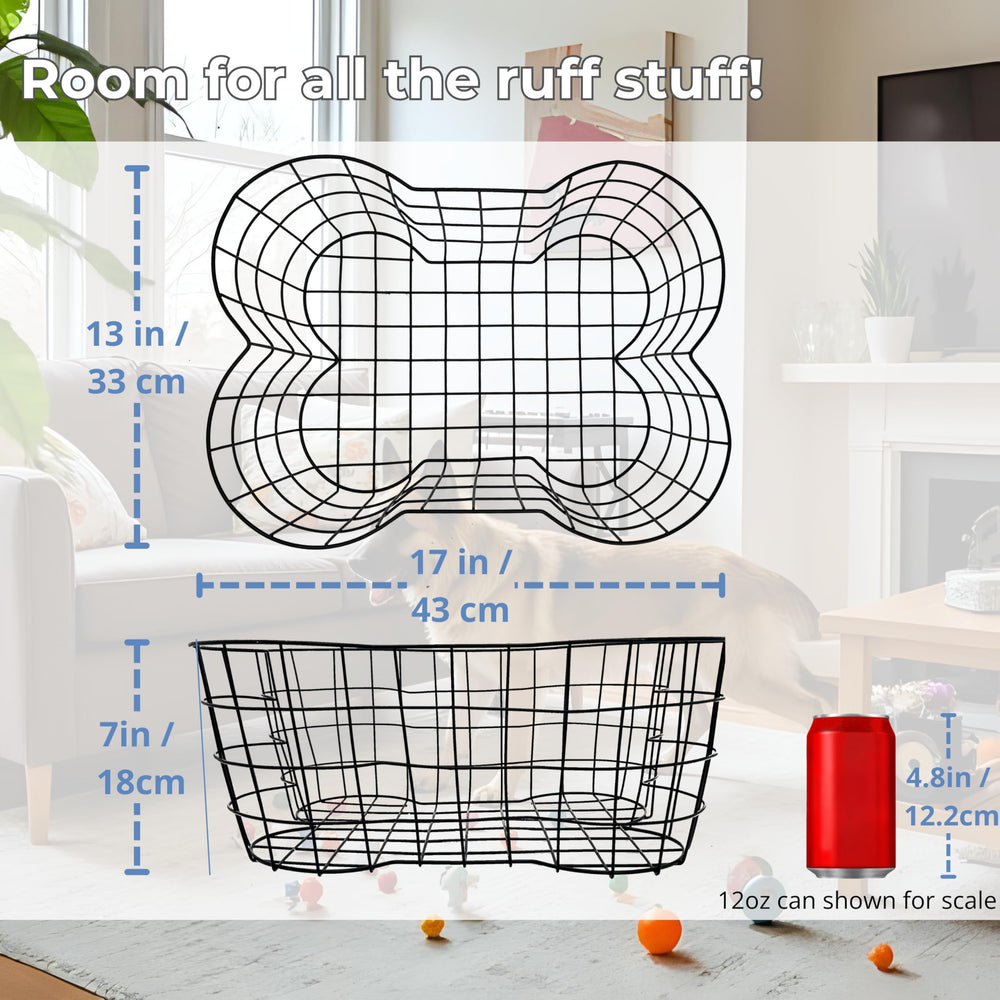 OtterPets metal dog toy basket closeup mesh highlighting sturdy construction