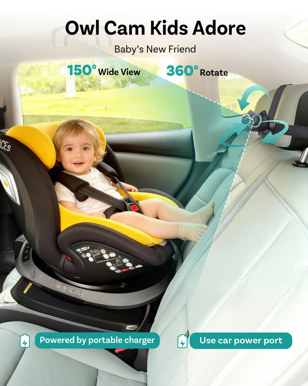 OTTOCAST baby camera no-glow night view preserves natural sleep in dim cabins