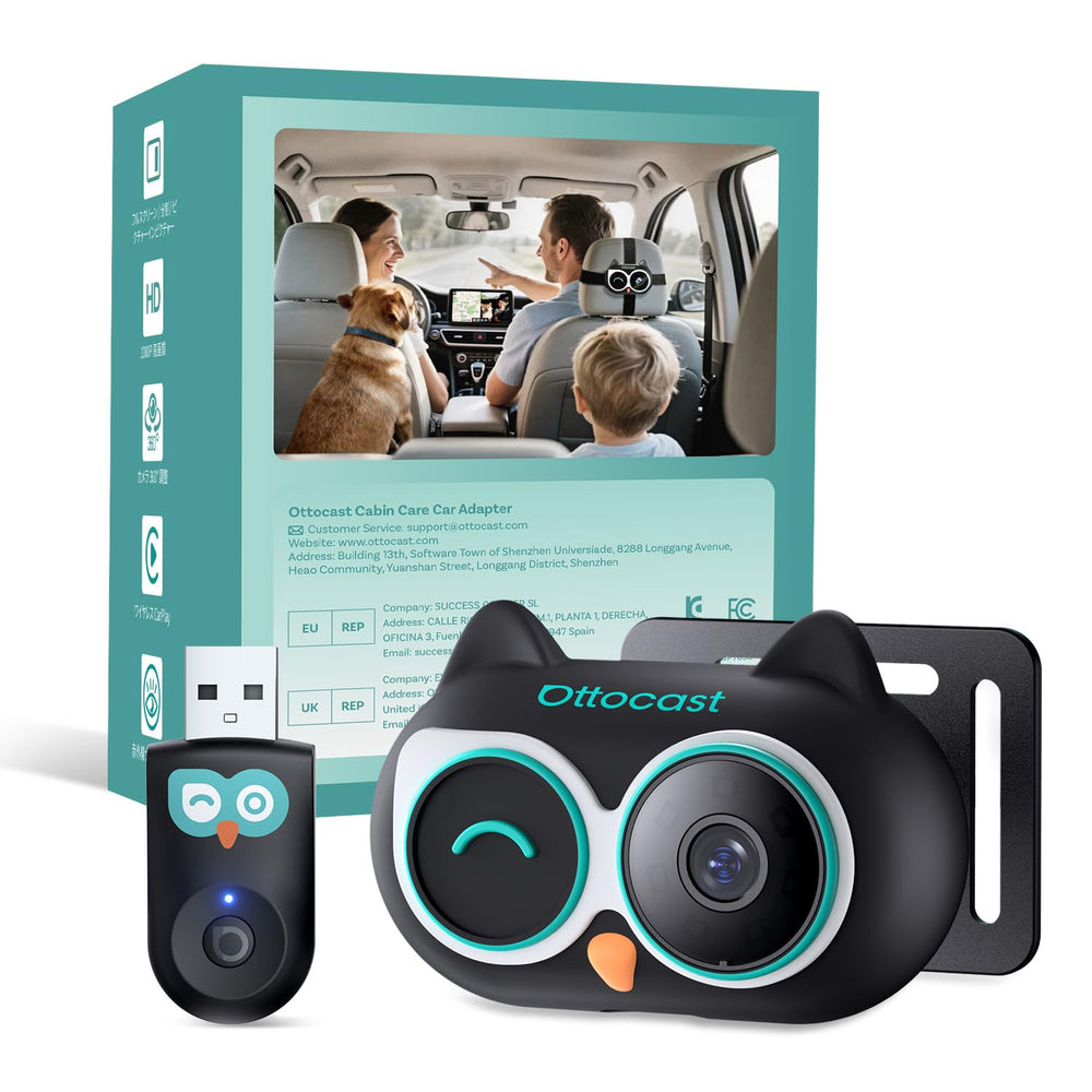 OTTOCAST Cabin Care Camera view from back seat for real-time monitoring during drives.