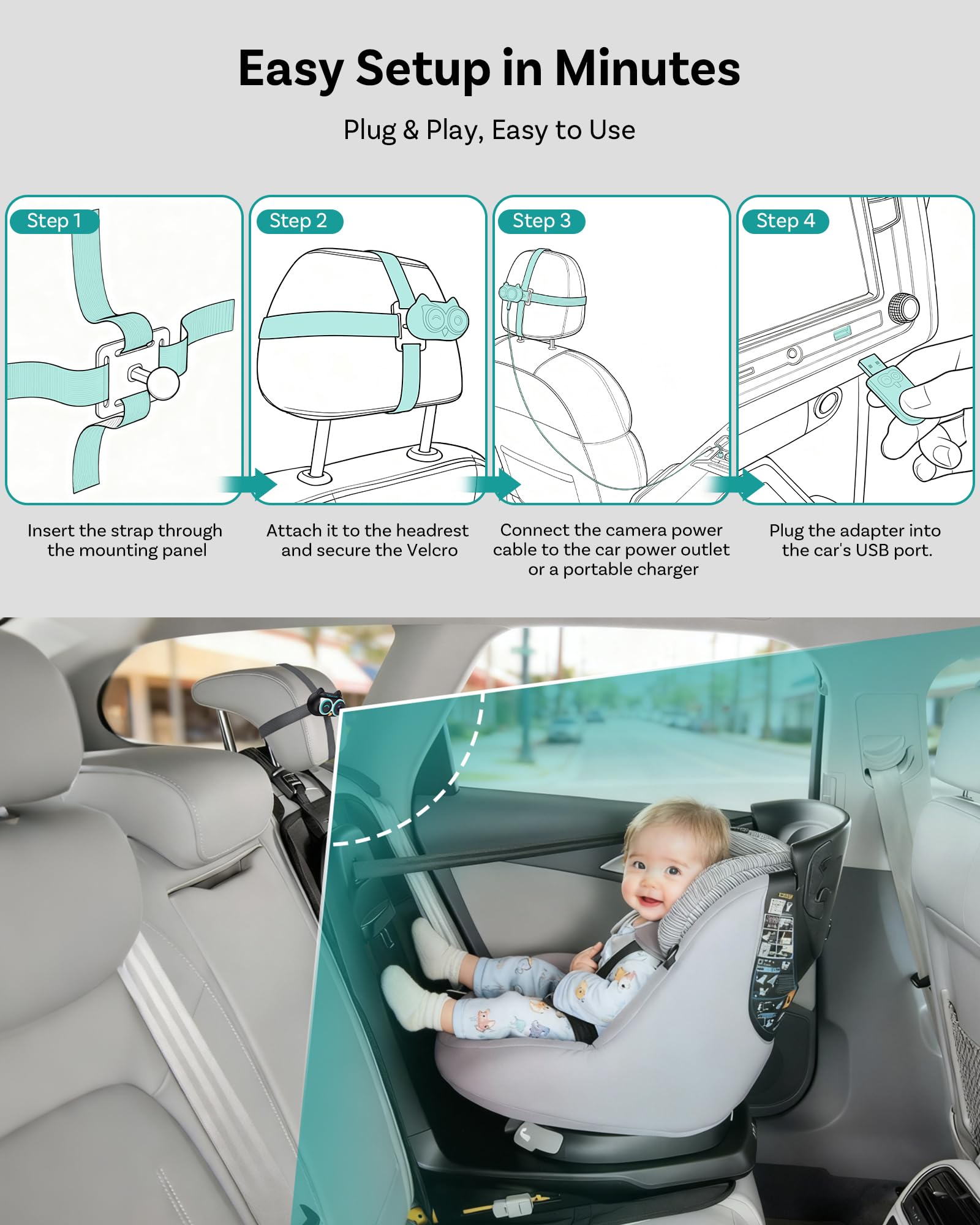 OTTOCAST Cabin Care road-trip view helps monitor rear occupants on long drives.