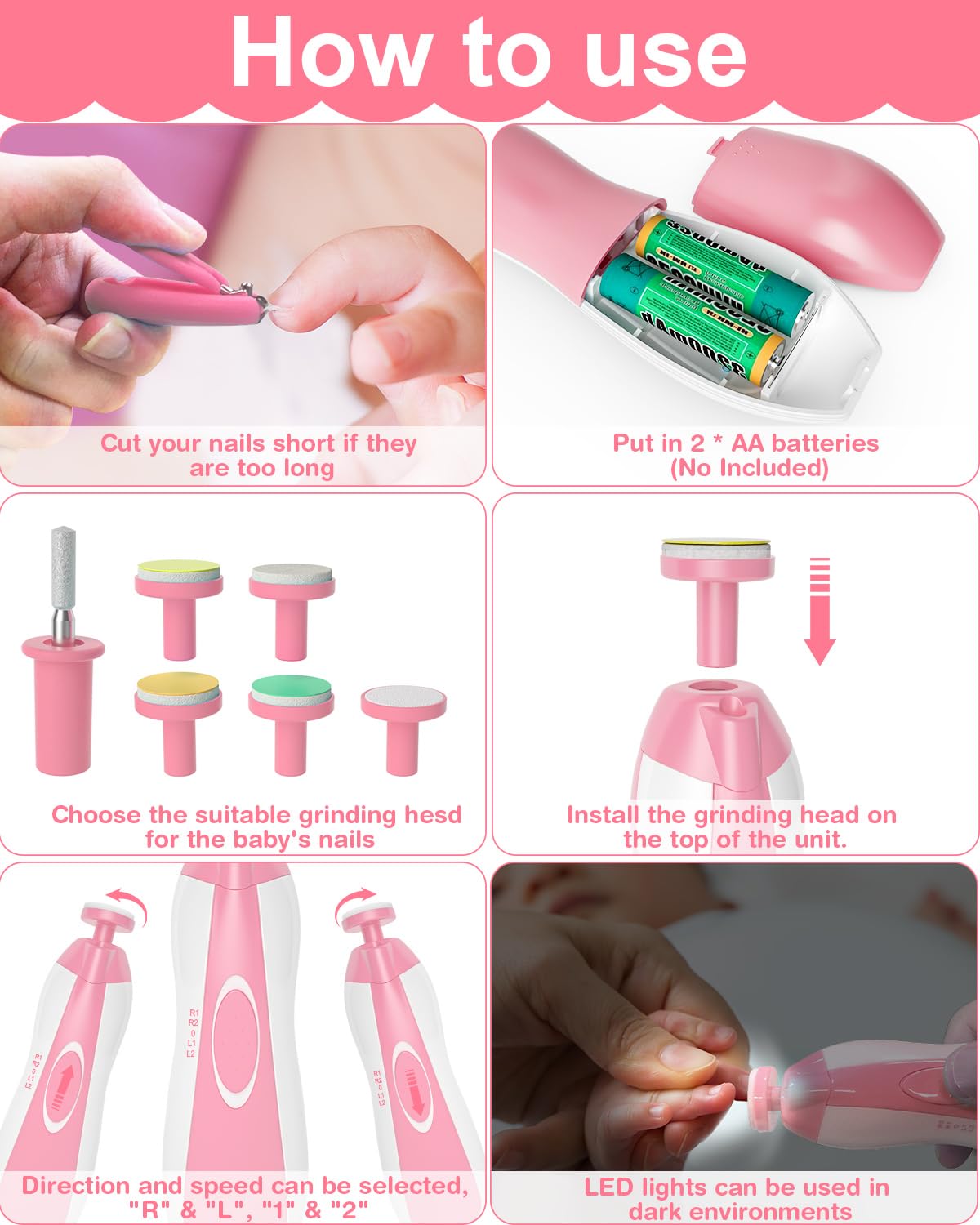 OTTOLIVES curved-head nail scissors for safer trimming