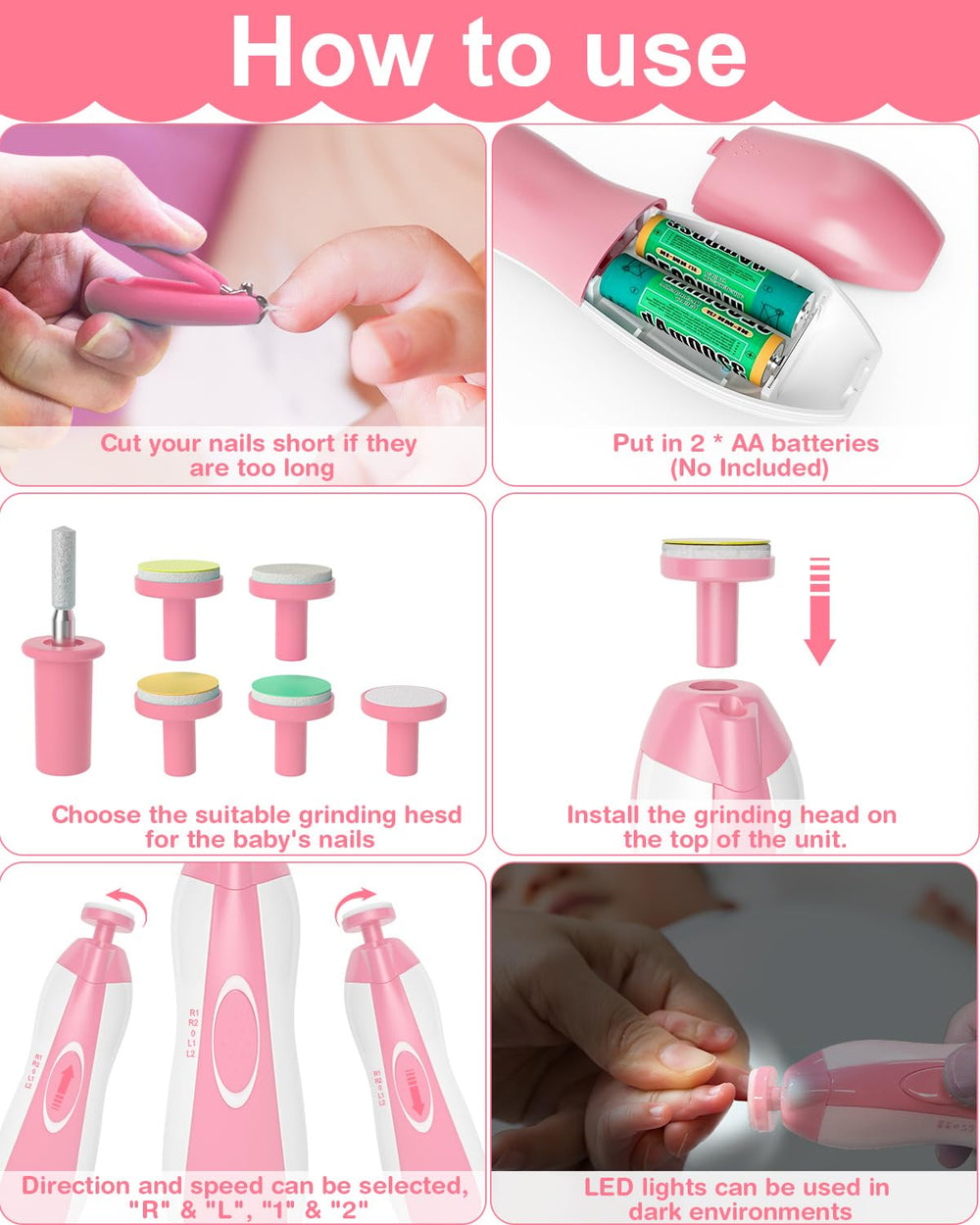 OTTOLIVES curved-head nail scissors for safer trimming